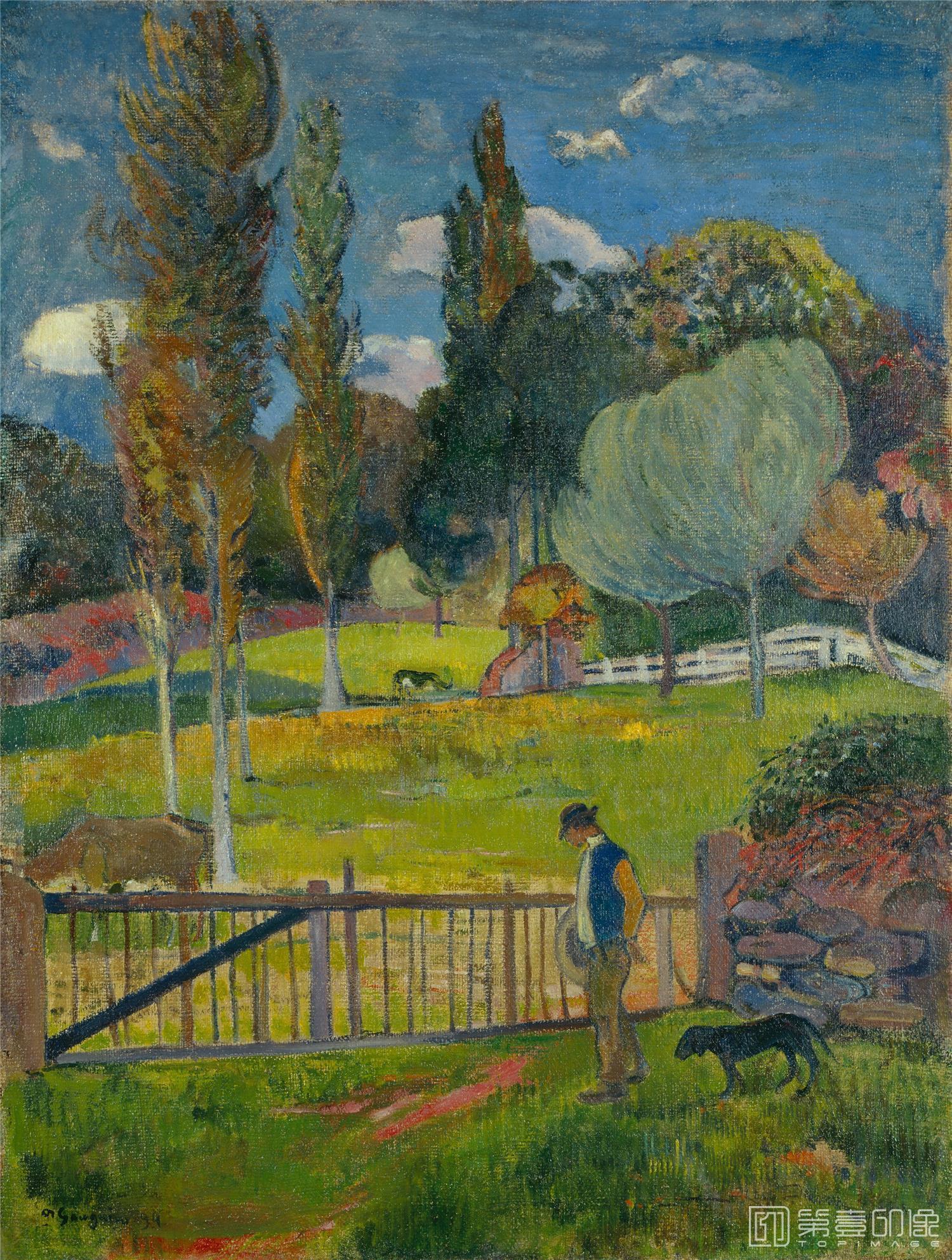 油画-美国阿特金森美术馆-Paul Gauguin-Landscape, .tifPaul Gauguin - Landscape-378